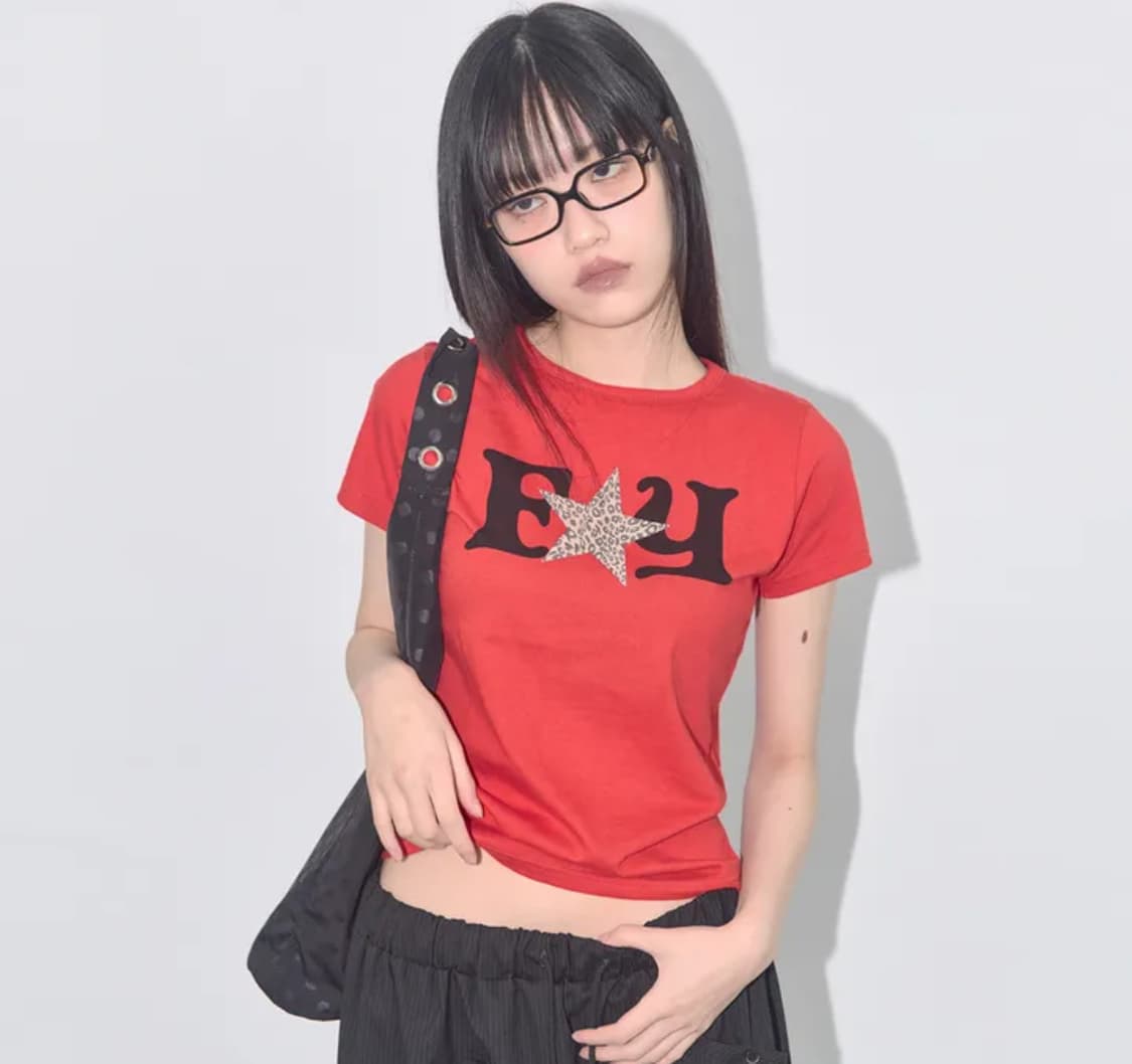 팬시클럽 FY 레오파드 티 (RED) F25QB100 상품이미지1