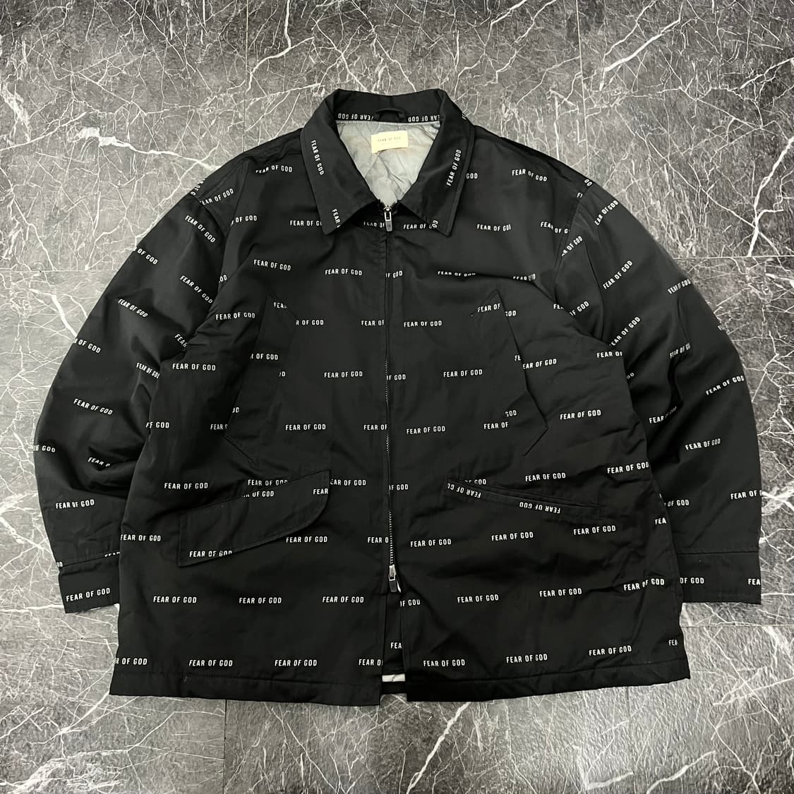 피어오브갓 6th 컬렉션 퀼티드 필드 자켓 블랙 상품이미지1