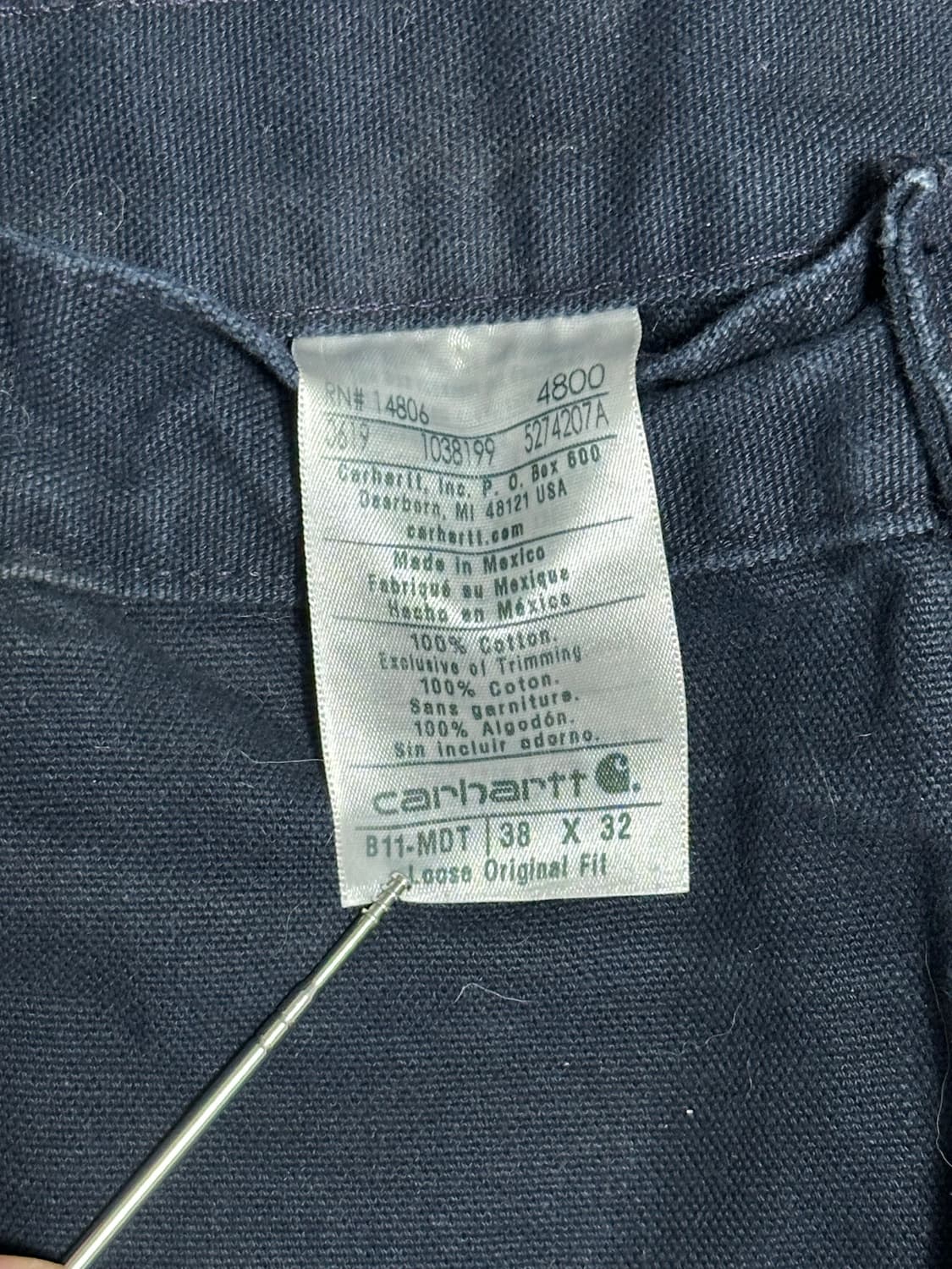 싱글니 덕캔버스 워크팬츠 38x32 상품이미지2