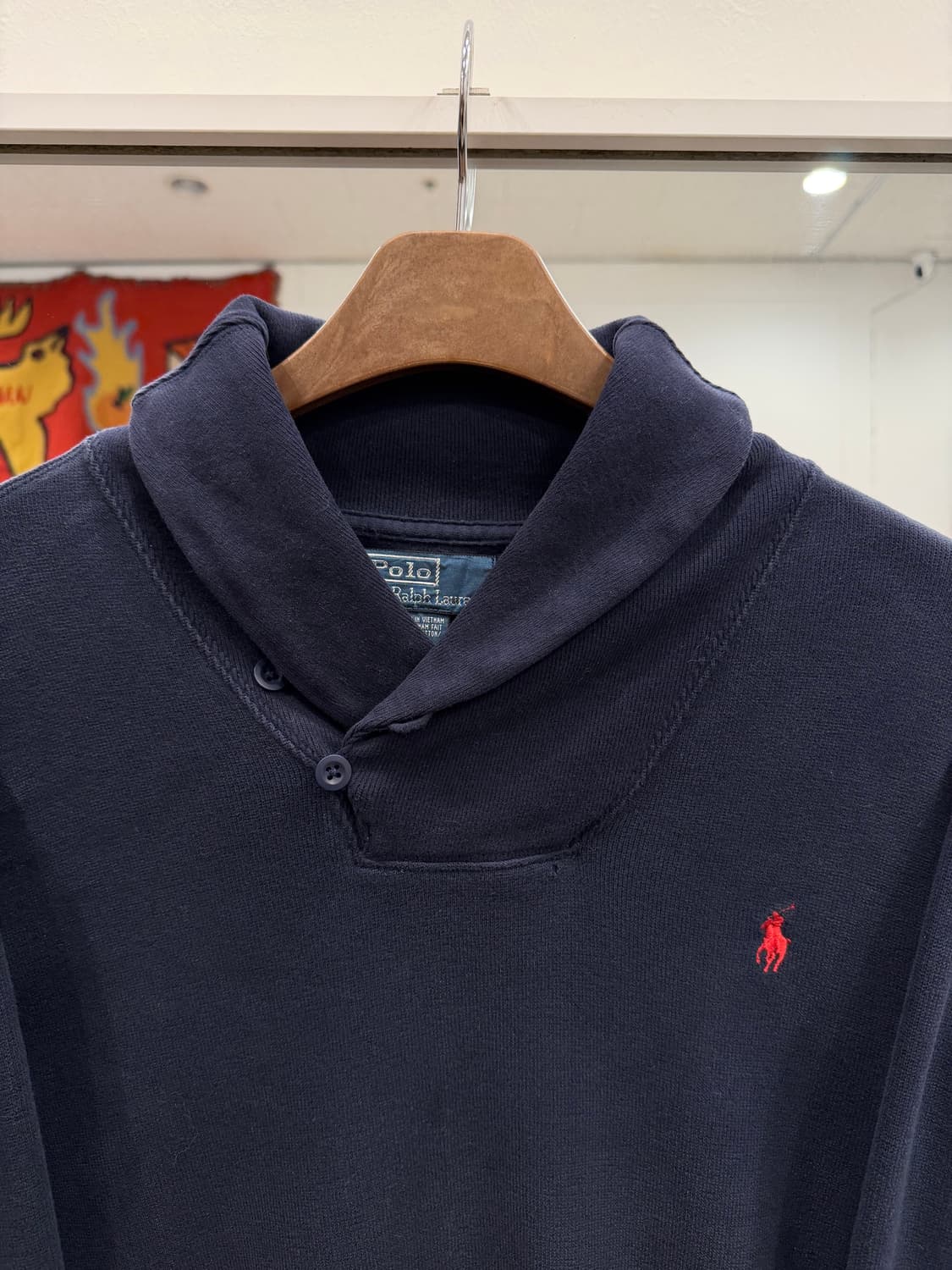 Polo ralph lauren 폴로 랄프로렌 숄카라 니트 (navy) 상품이미지3