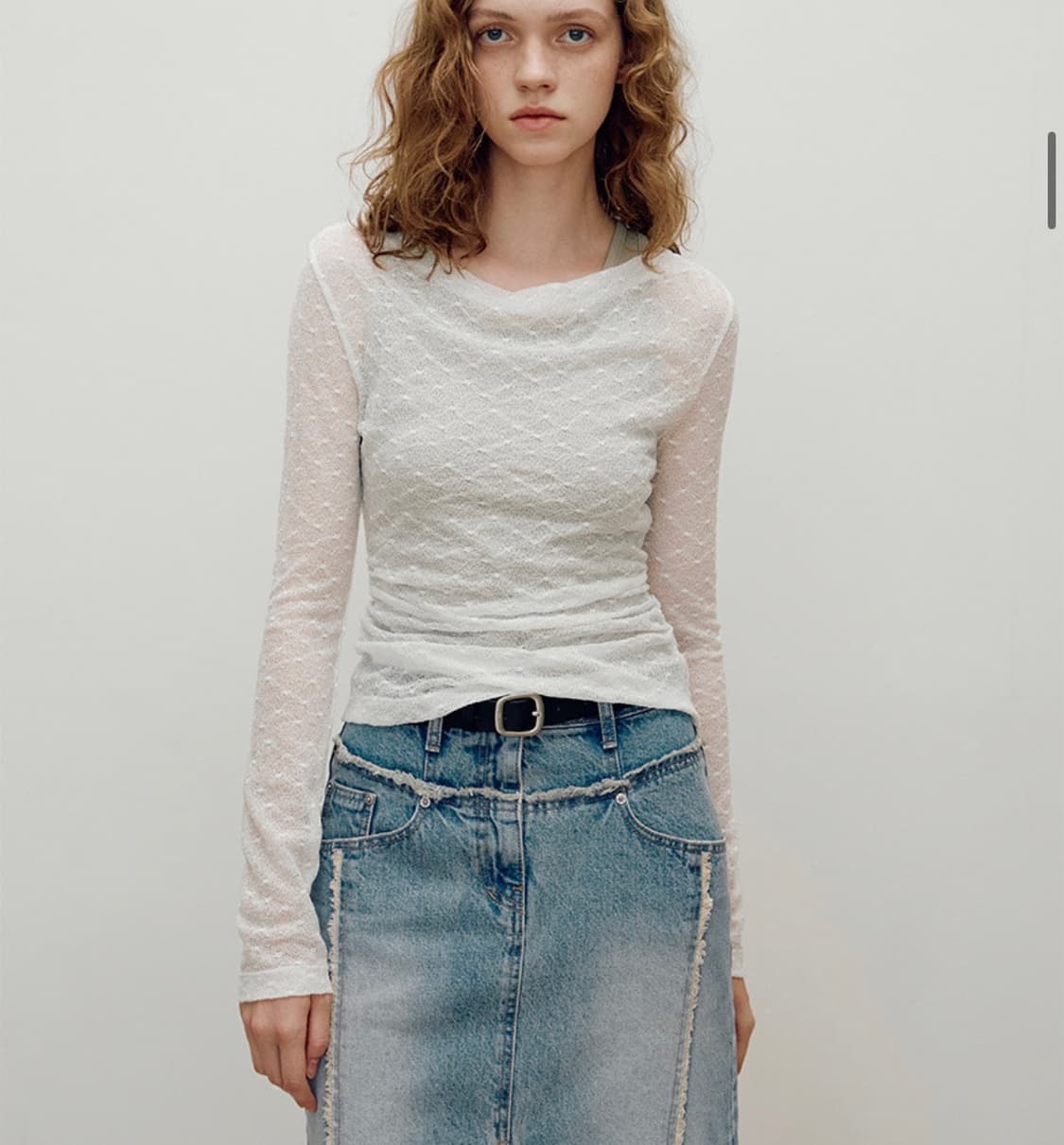 레이브 레이어드 셔링 레이스 탑 세트 상품이미지2