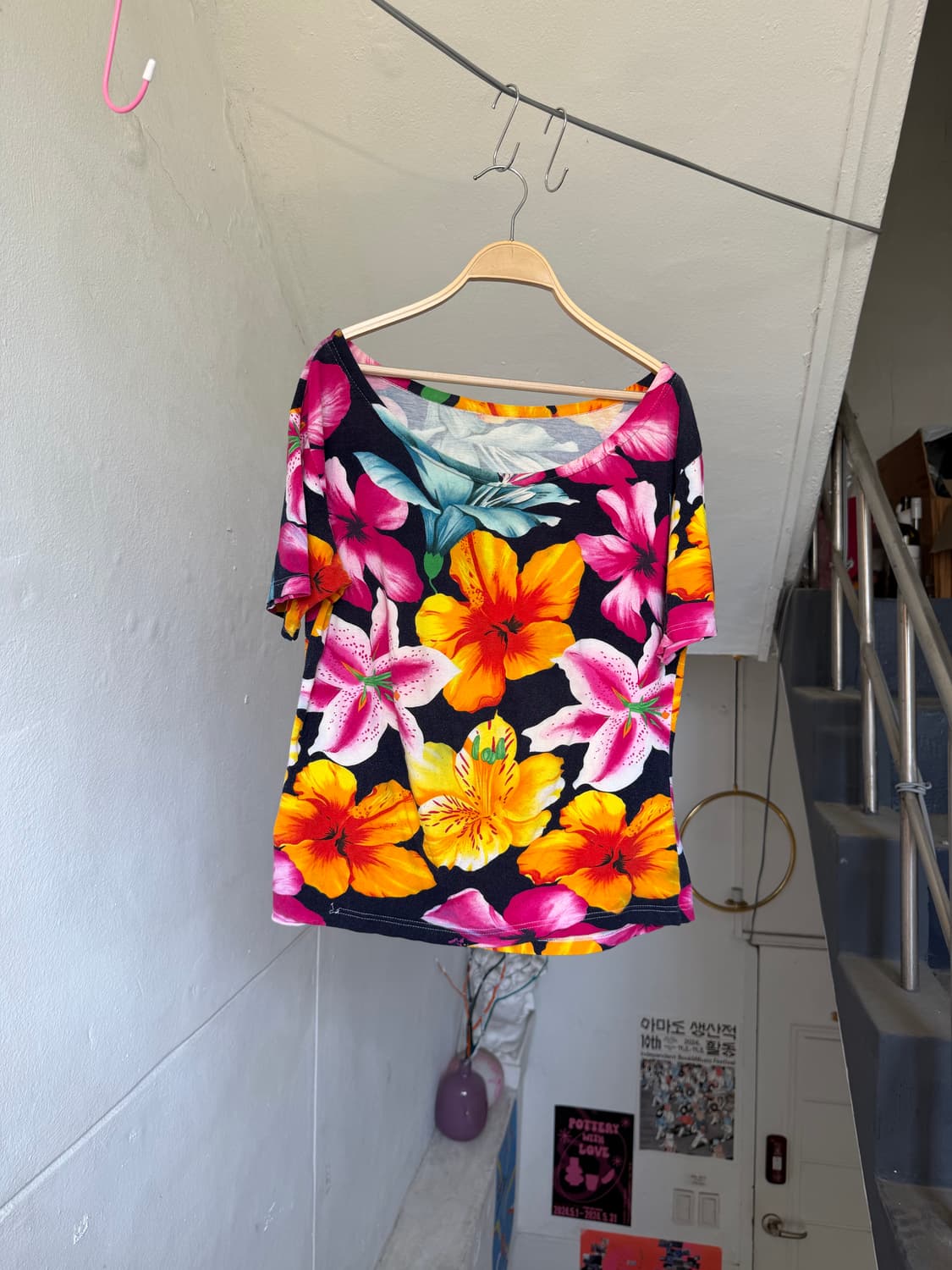 하와이안 플라워 오프숄더 상품이미지1