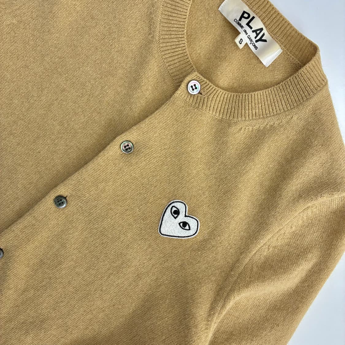 Comme des Garcons  꼼데가르송 베이지 울 니트 가디건 상품이미지2