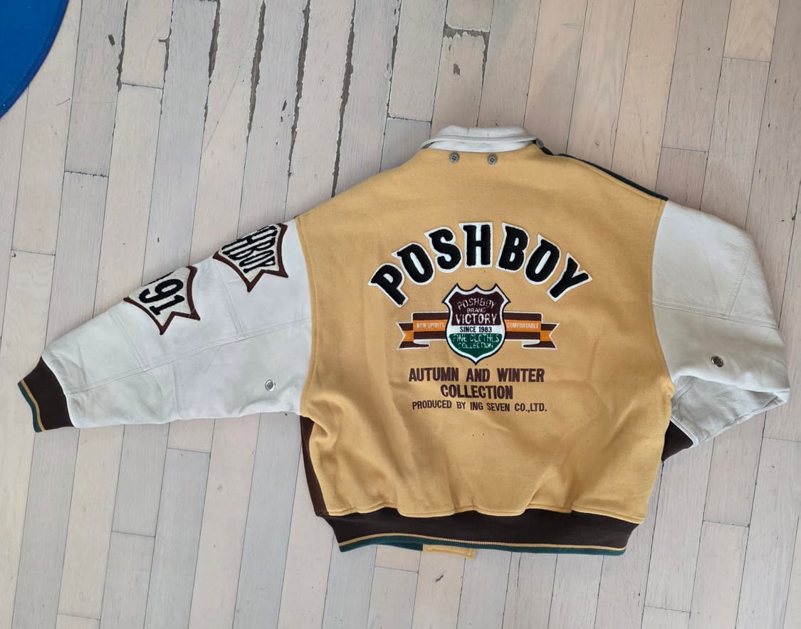 Poshboy stadium Leather jacket 상품이미지5