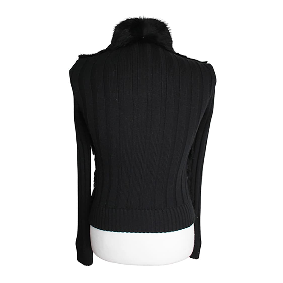 베베 블랙 레빗 퍼 집업 가디건 44 상품이미지2