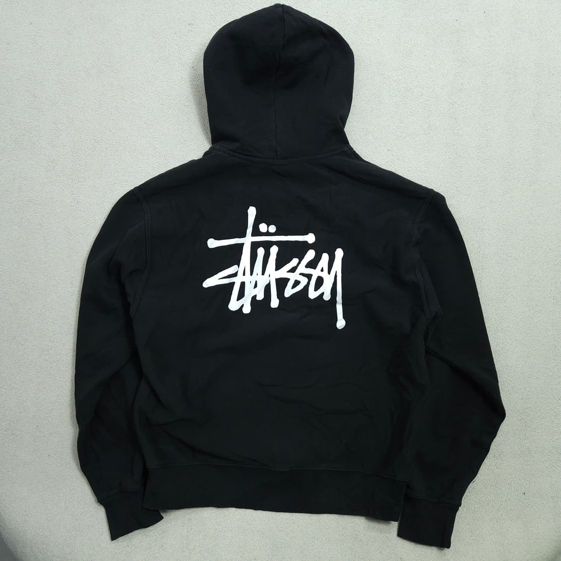 스투시 베이직 후드 집업 L 블랙 상품이미지1