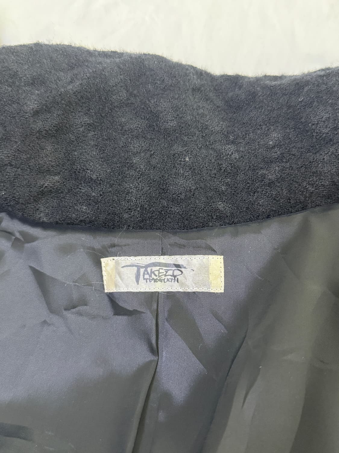 Takezo toyoguchi 수축 가공 울 롱 코트 요지야마모토  상품이미지8