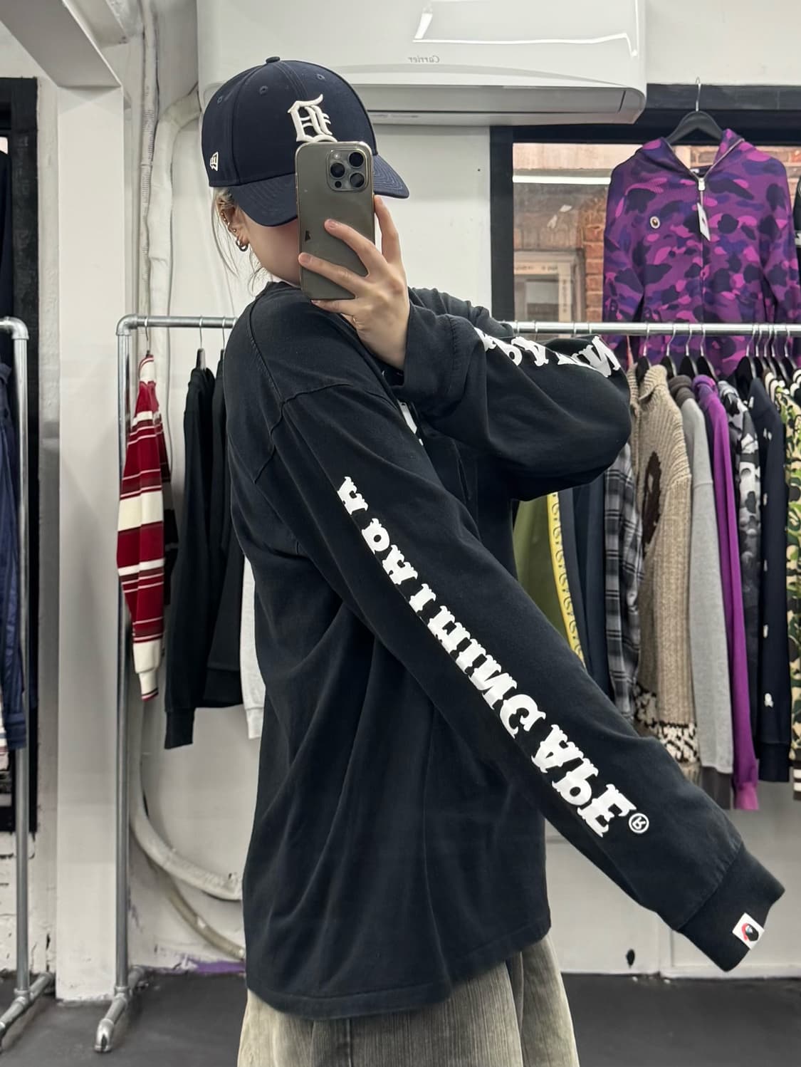 베이프 사이드 스컬 롱슬리브 상품이미지2