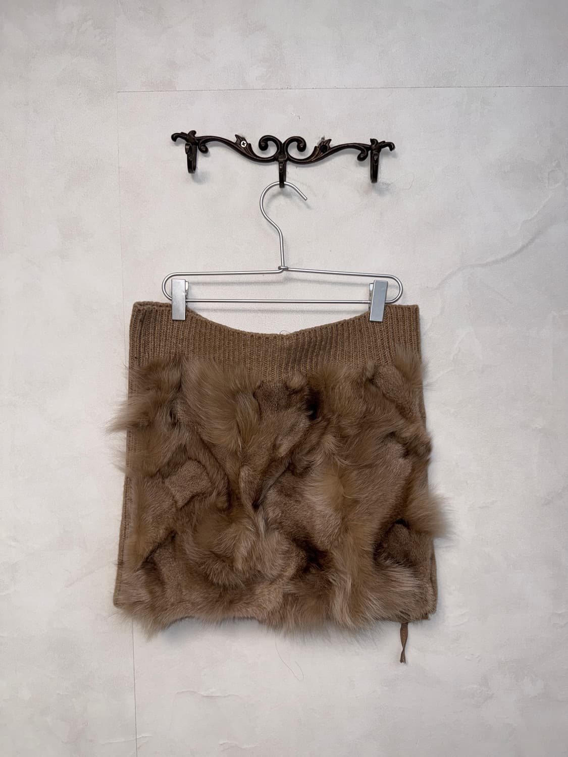 Mixed brown fox fur knit warmer/top/sk 상품이미지1