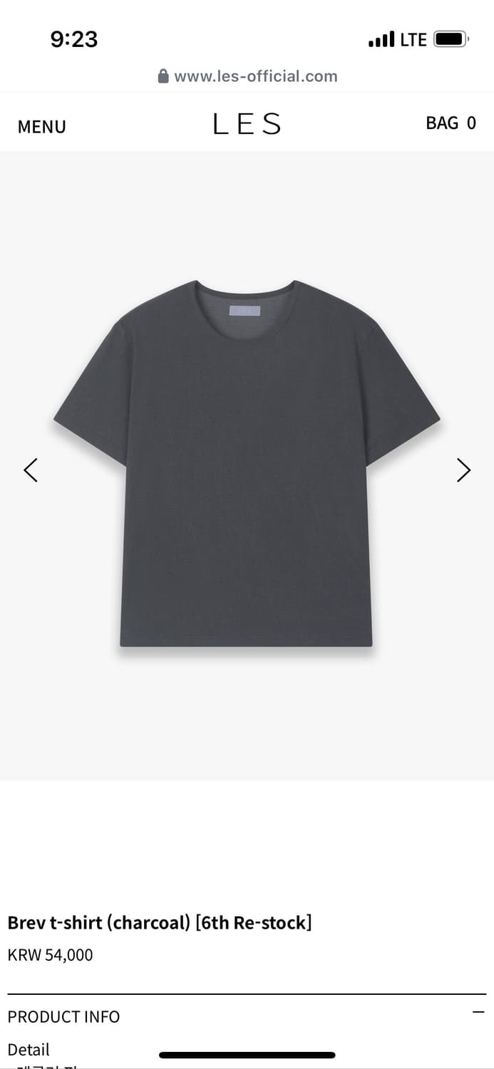 les Brev t-shirt (charcoal)  상품이미지1