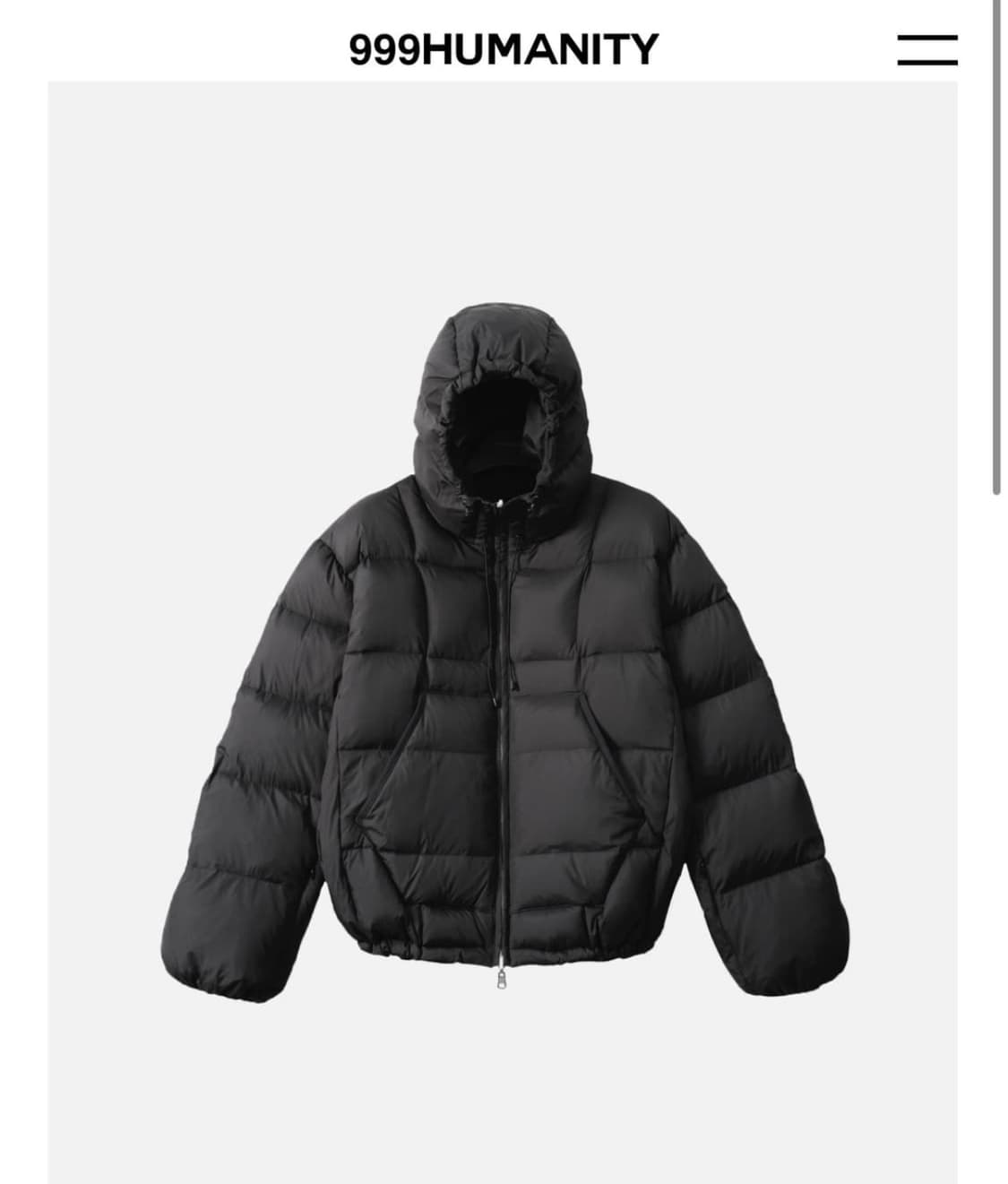 999휴머니티 24fw 패딩 상품이미지2