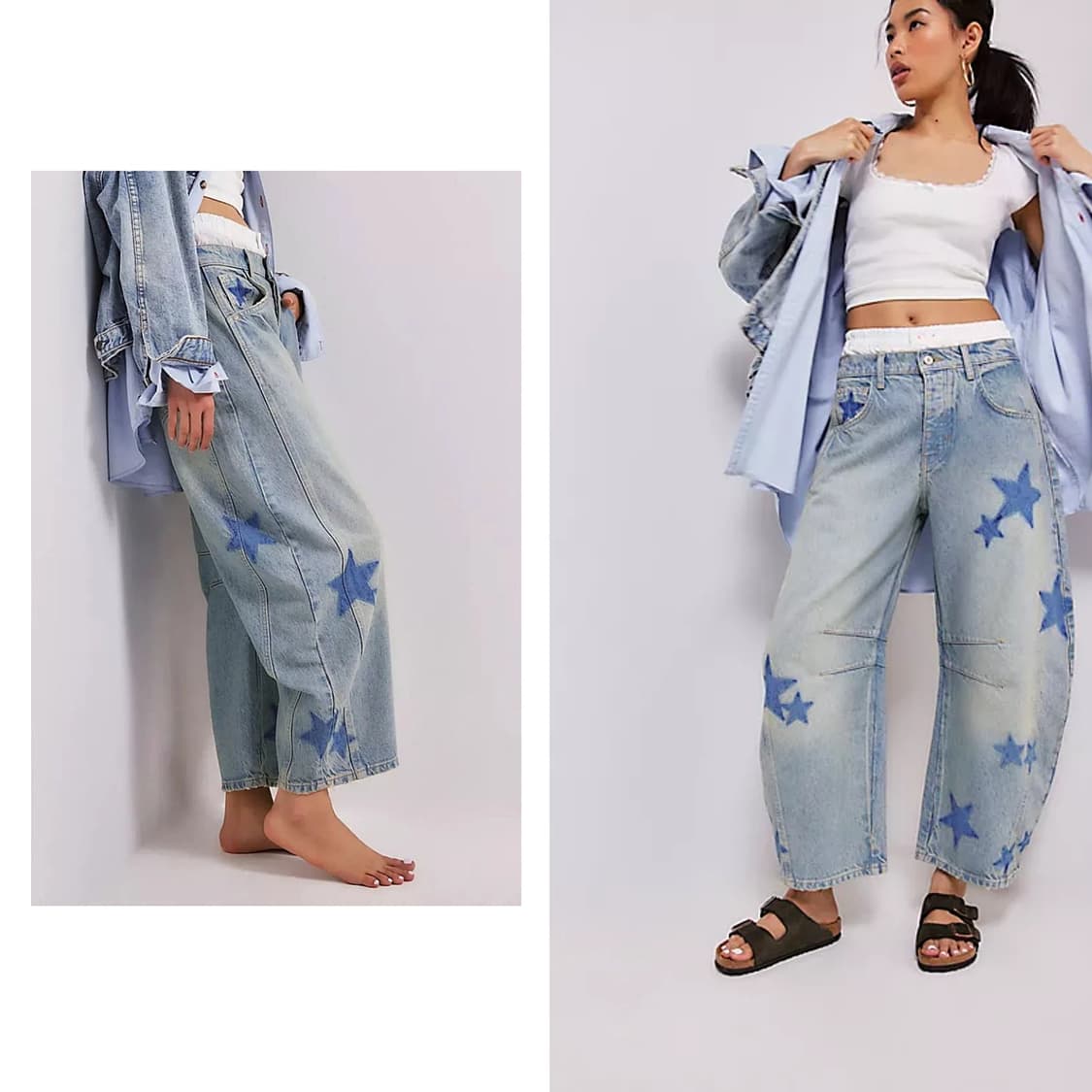 프리피플 위더프리 스타 워싱 데님 팬츠 (26) 상품이미지2