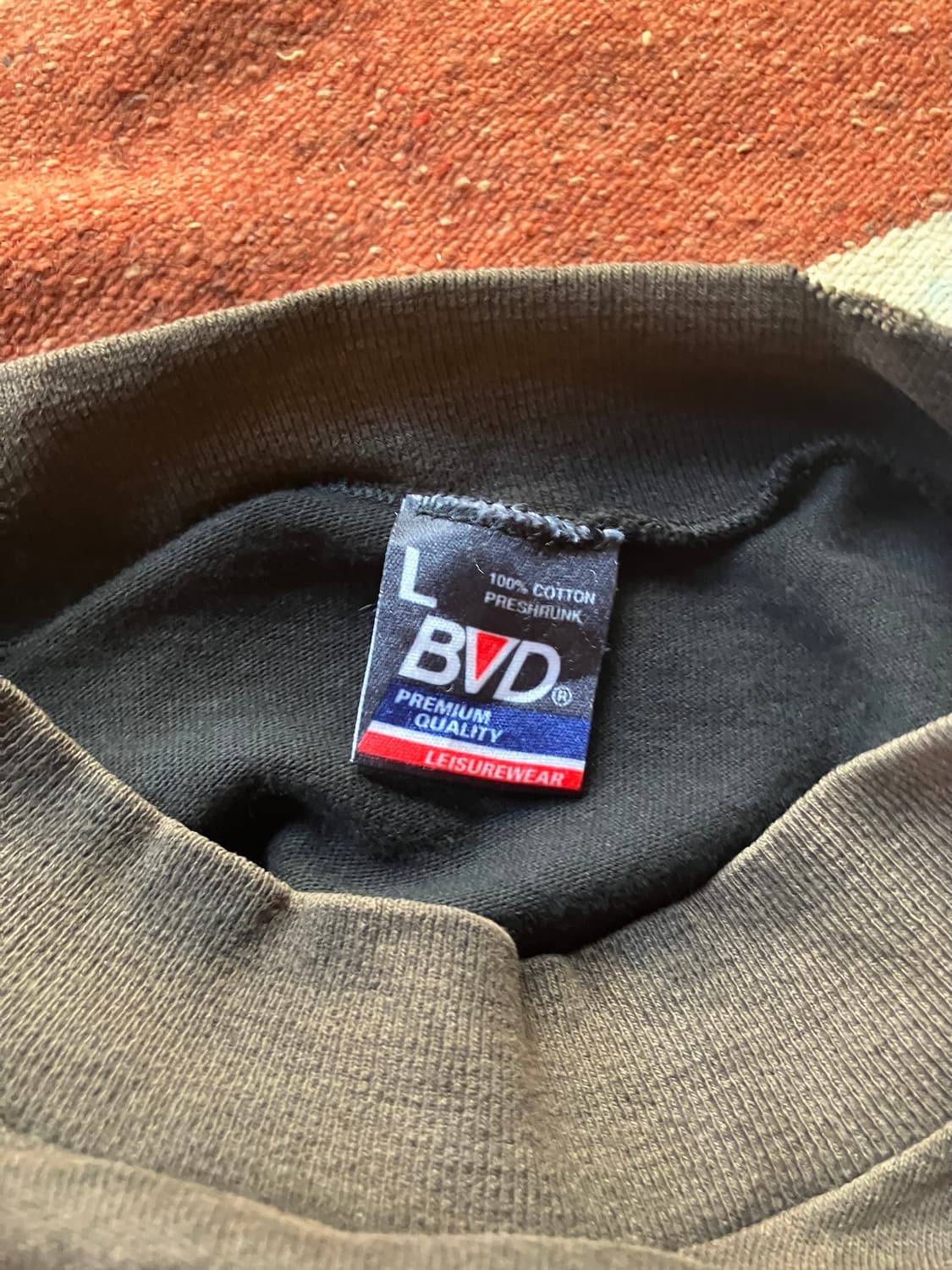 90s USA 빈티지 BVD 선페이딩 블랭크 반팔 티셔츠 상품이미지8