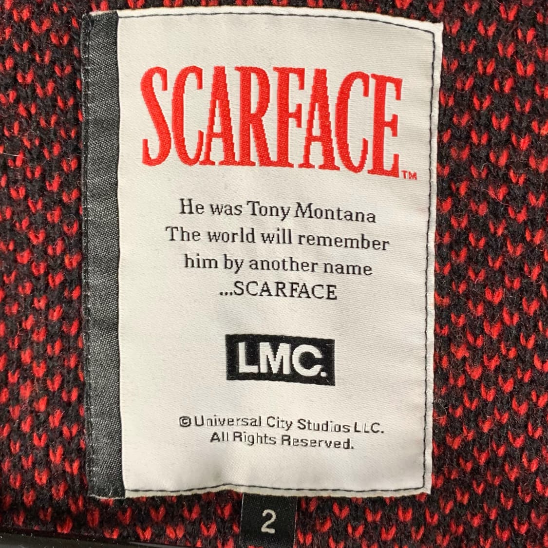 [XL] LMC X SCARFACE 토니 몬타나 자카드 롱 가디건 상품이미지4