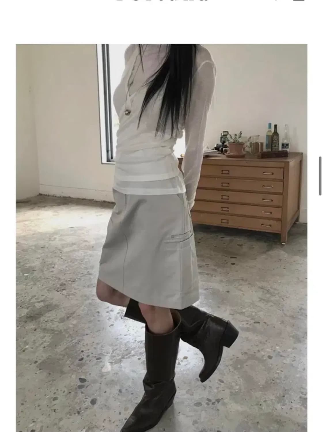 카고 미디 스커트 상품이미지2