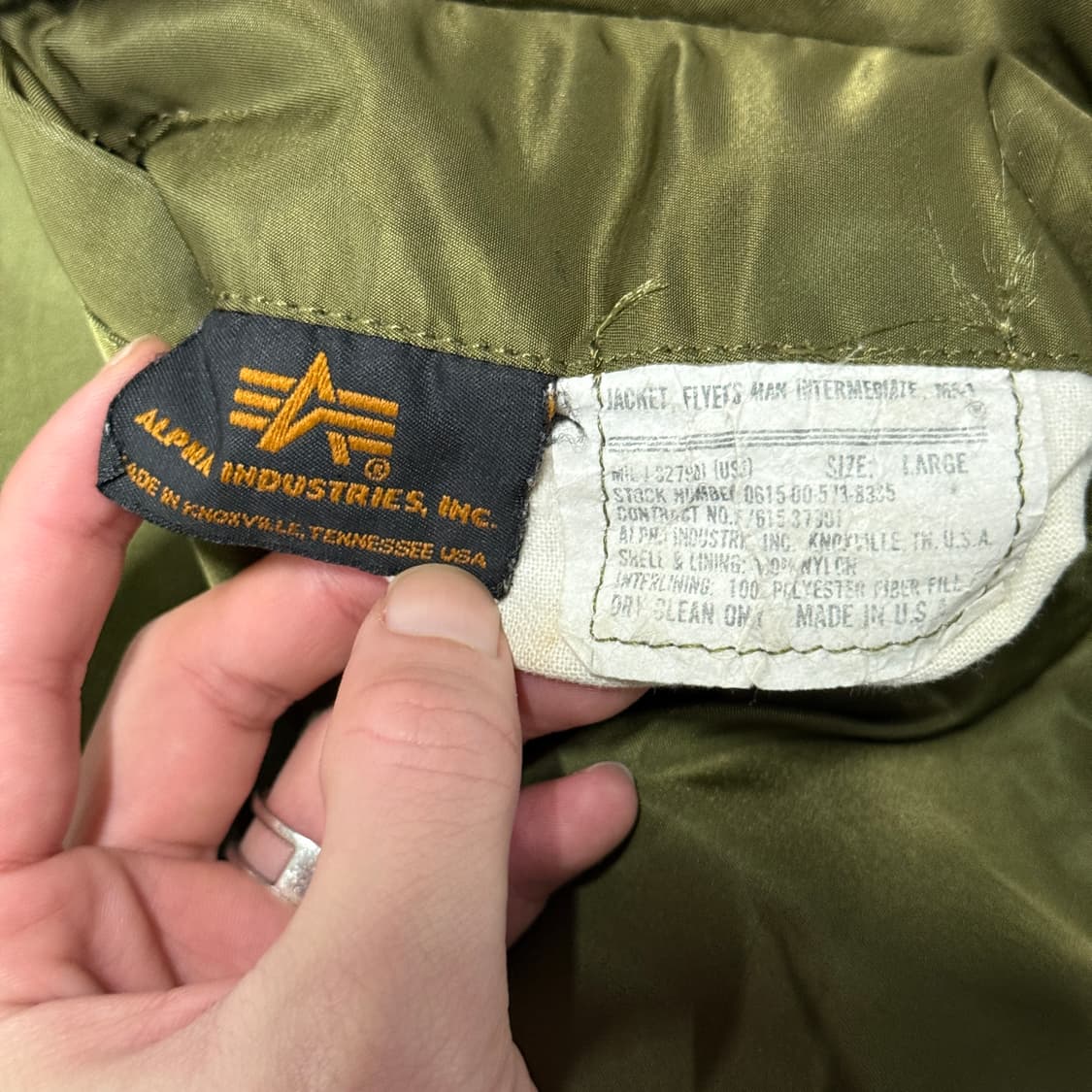 60-70s USA 알파인더스트리 베트남전 ma-1 플라이트 봄버 자켓 상품이미지7