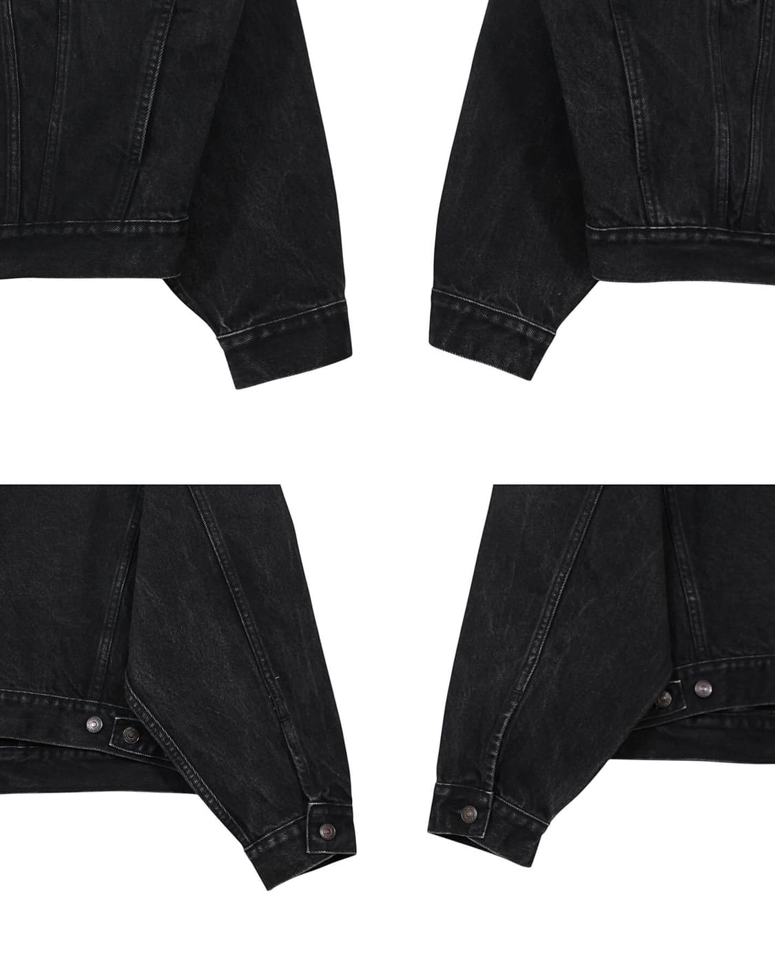 1990s 리바이스 70598-4159 블랙 데님 자켓 빅패치 빈티지 상품이미지6