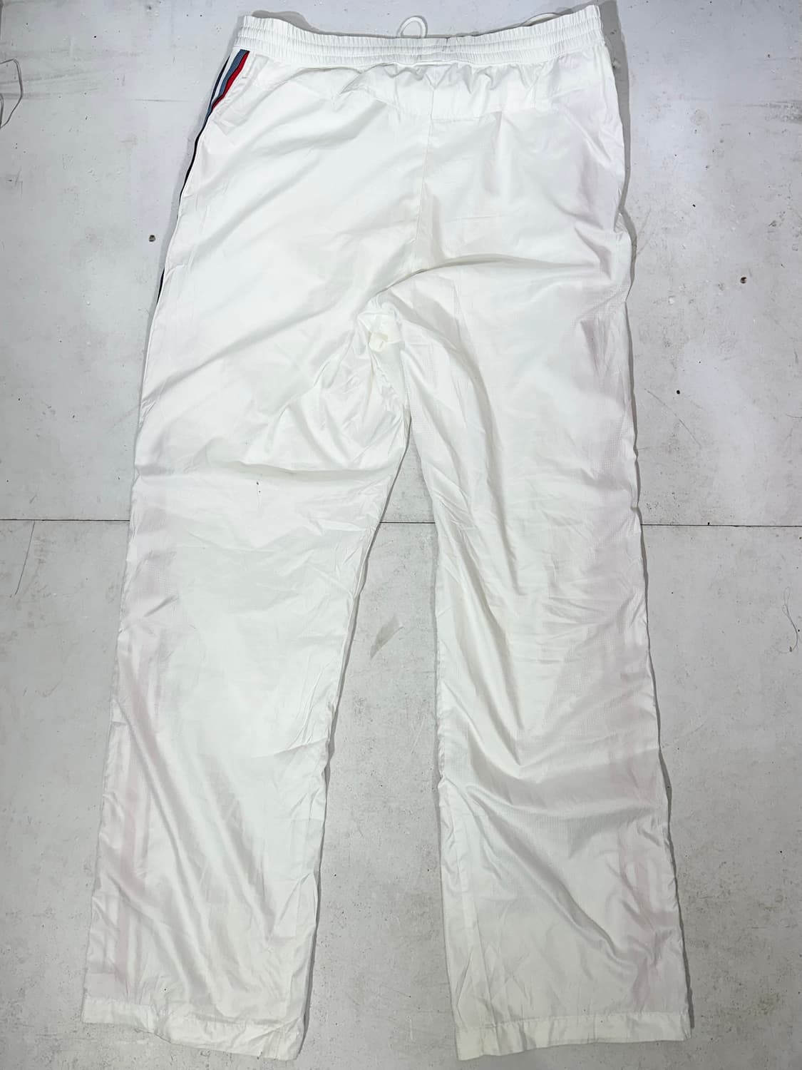 아디다스 와이드 화이트 블루 삼선 트랙 팬츠 추리닝 바지 L 상품이미지5