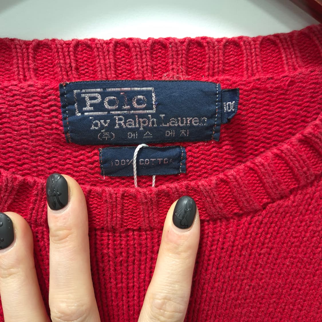 폴로랄프로렌 라운드 레드 니트 100 상품이미지4