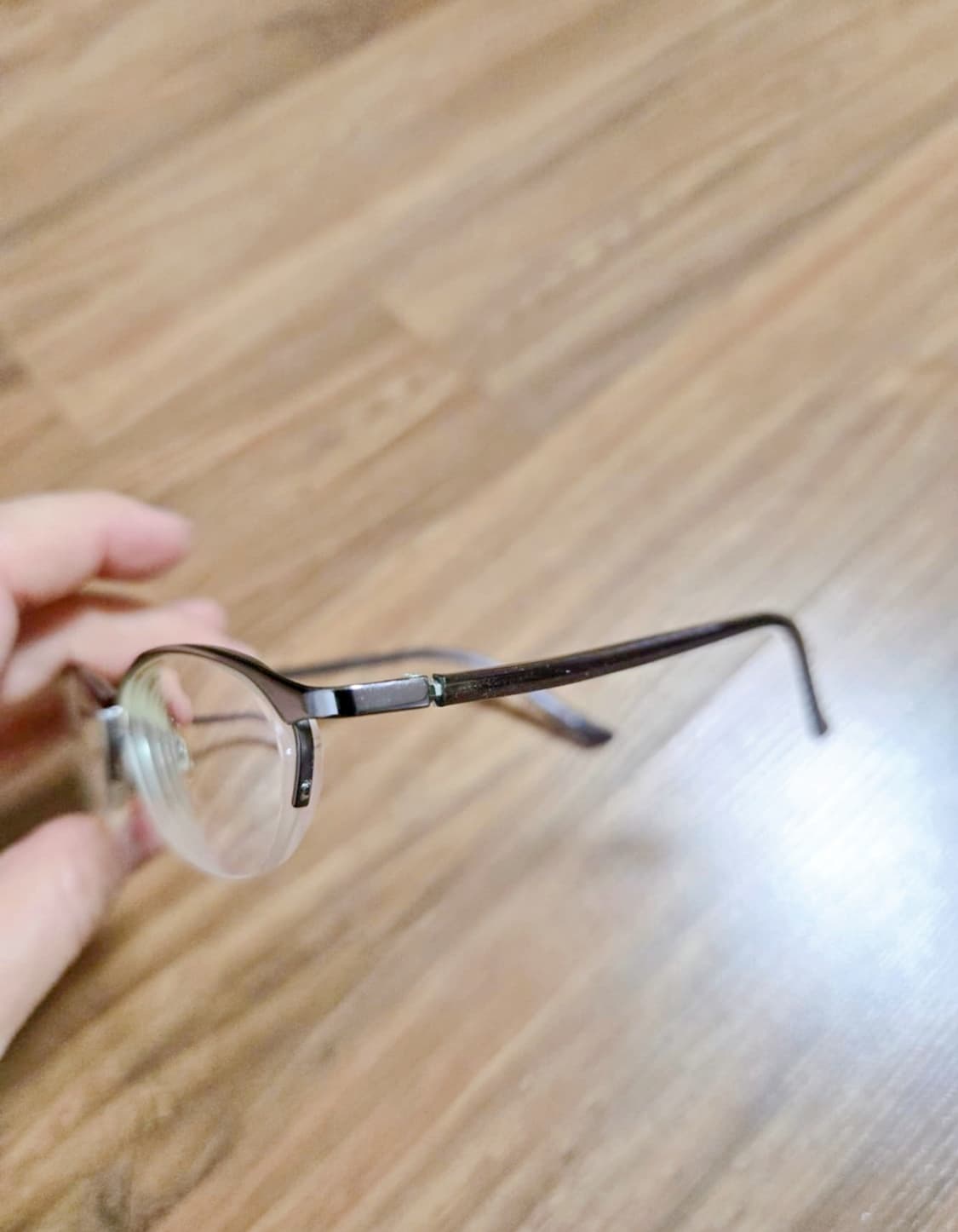 일본 Havis 긱시크 빈티지 반무테 안경 [백금] 상품이미지4