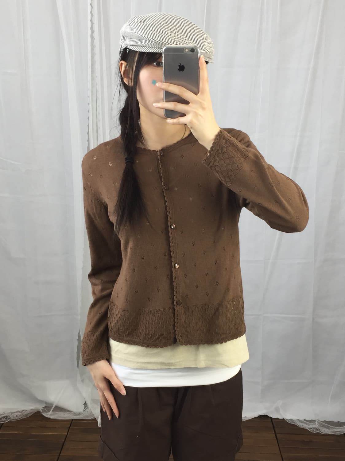 Jpn Mori Girl Brown Knit Cardigan 상품이미지1