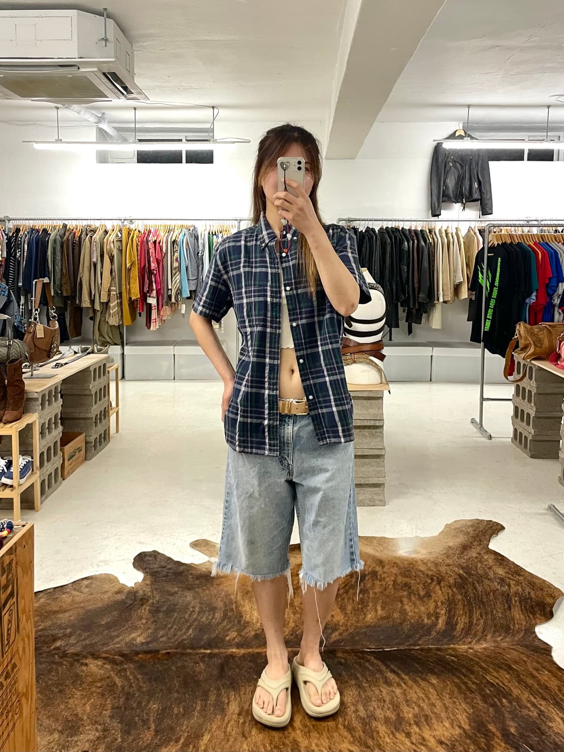 BEAMS madras check shirts 상품이미지1