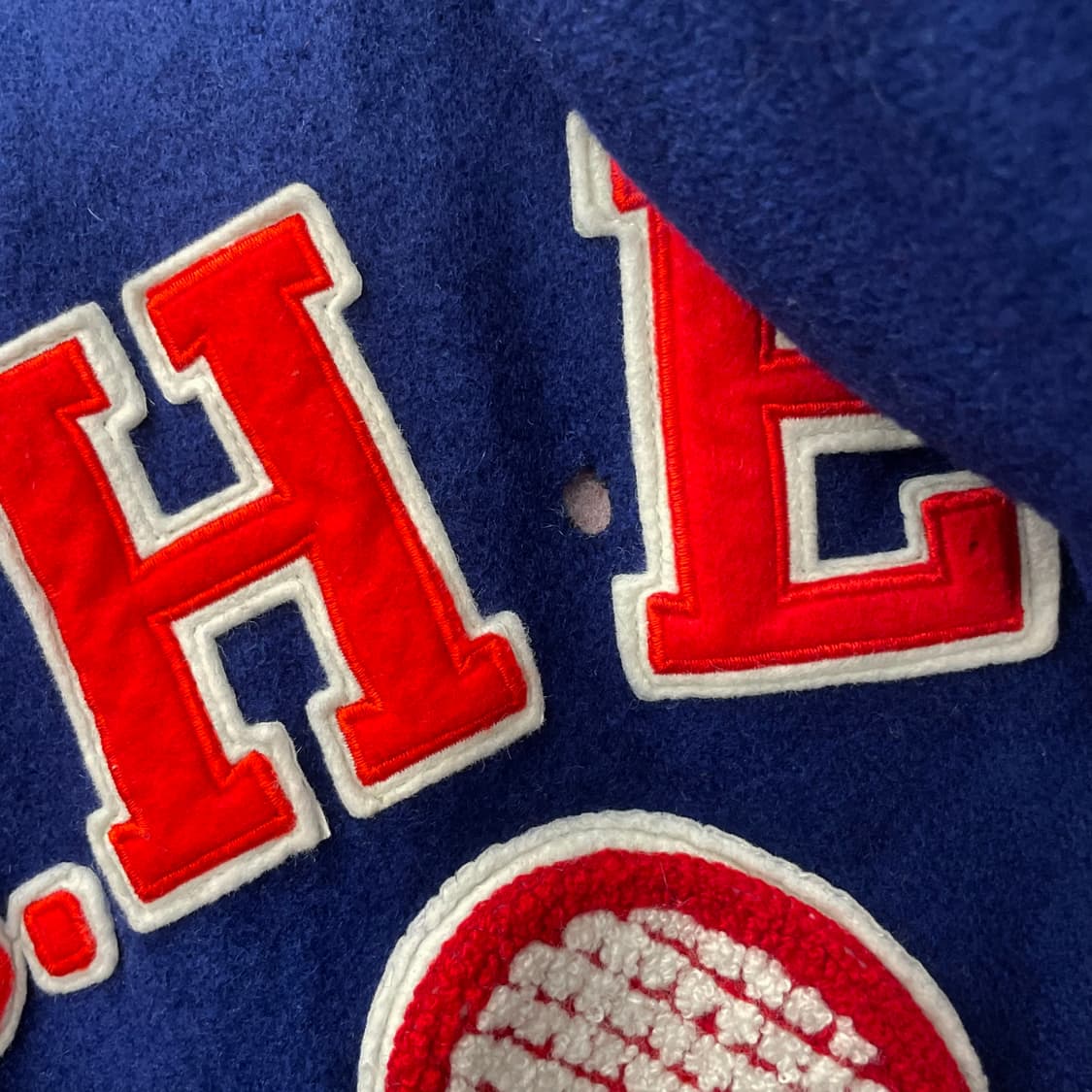 90s O Henry 테니스 클럽 세일러 후드 크롭 바시티 자켓 N350 상품이미지8