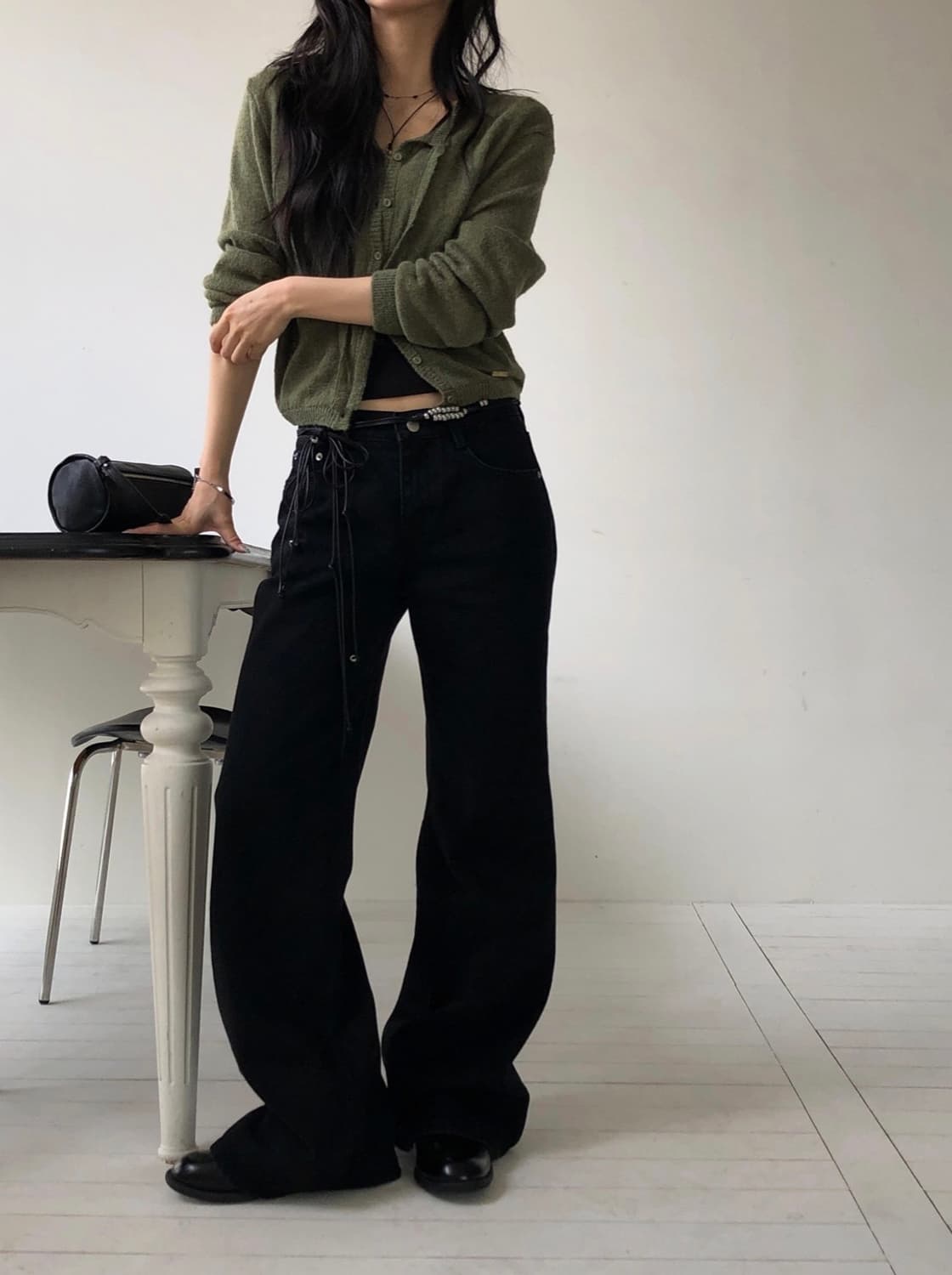 [새상품] 릿킴 BLACK WASHED FLARE JEANS 상품이미지3