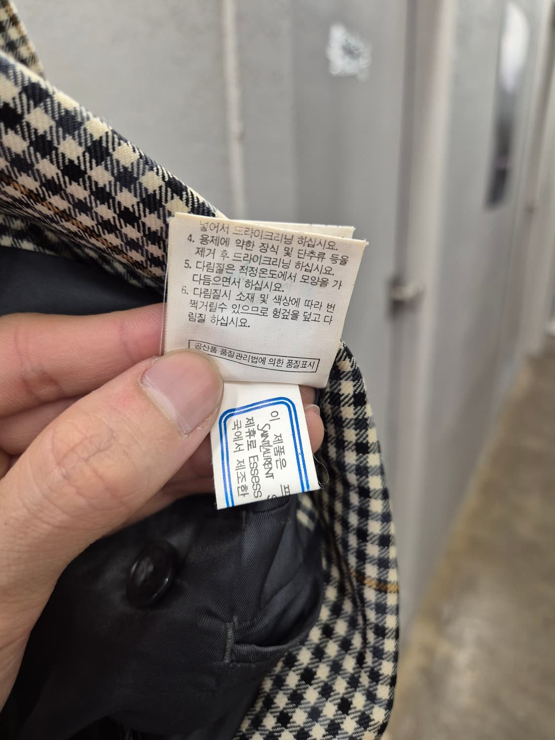 생로랑 체크 블레이저 38(A) 상품이미지7