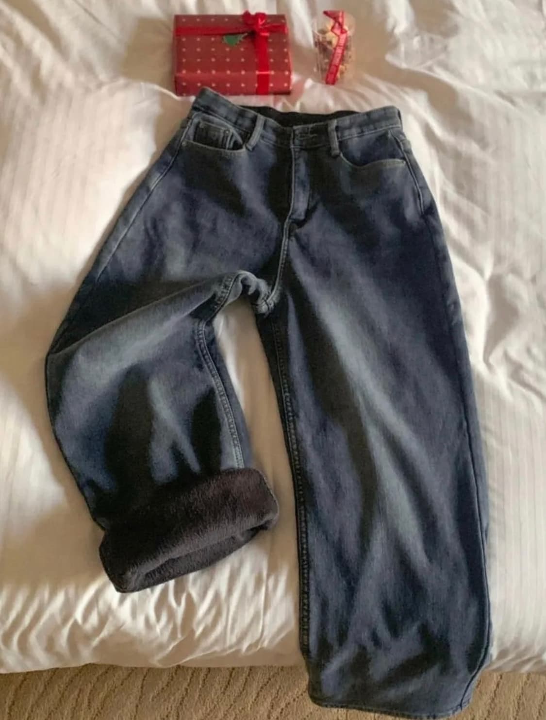 98도씨 울리 히든밴딩 융기모 와이드데님 흑청 상품이미지1