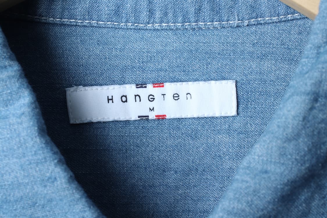 (M-L) 행텐 반팔 티셔츠 데님 청 연블루 아메카지-H31994 상품이미지6