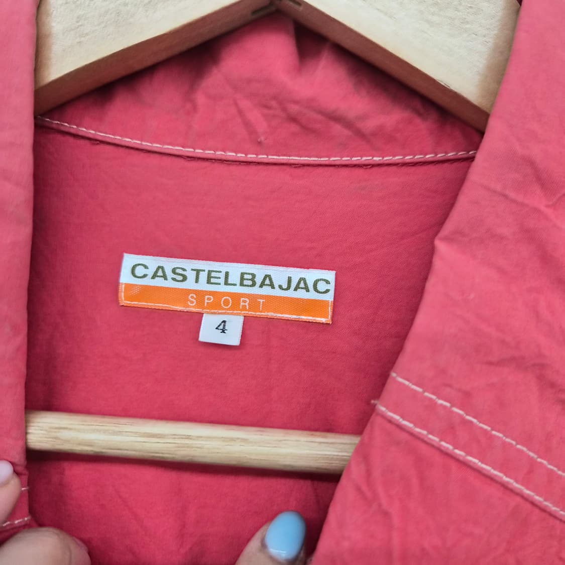 까스텔바작 레드 컬러 풀집업 자켓 남성 L 상품이미지4