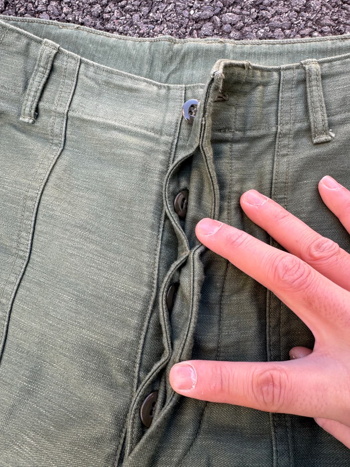 오어슬로우 올리브 퍼티그 팬츠 상품이미지4