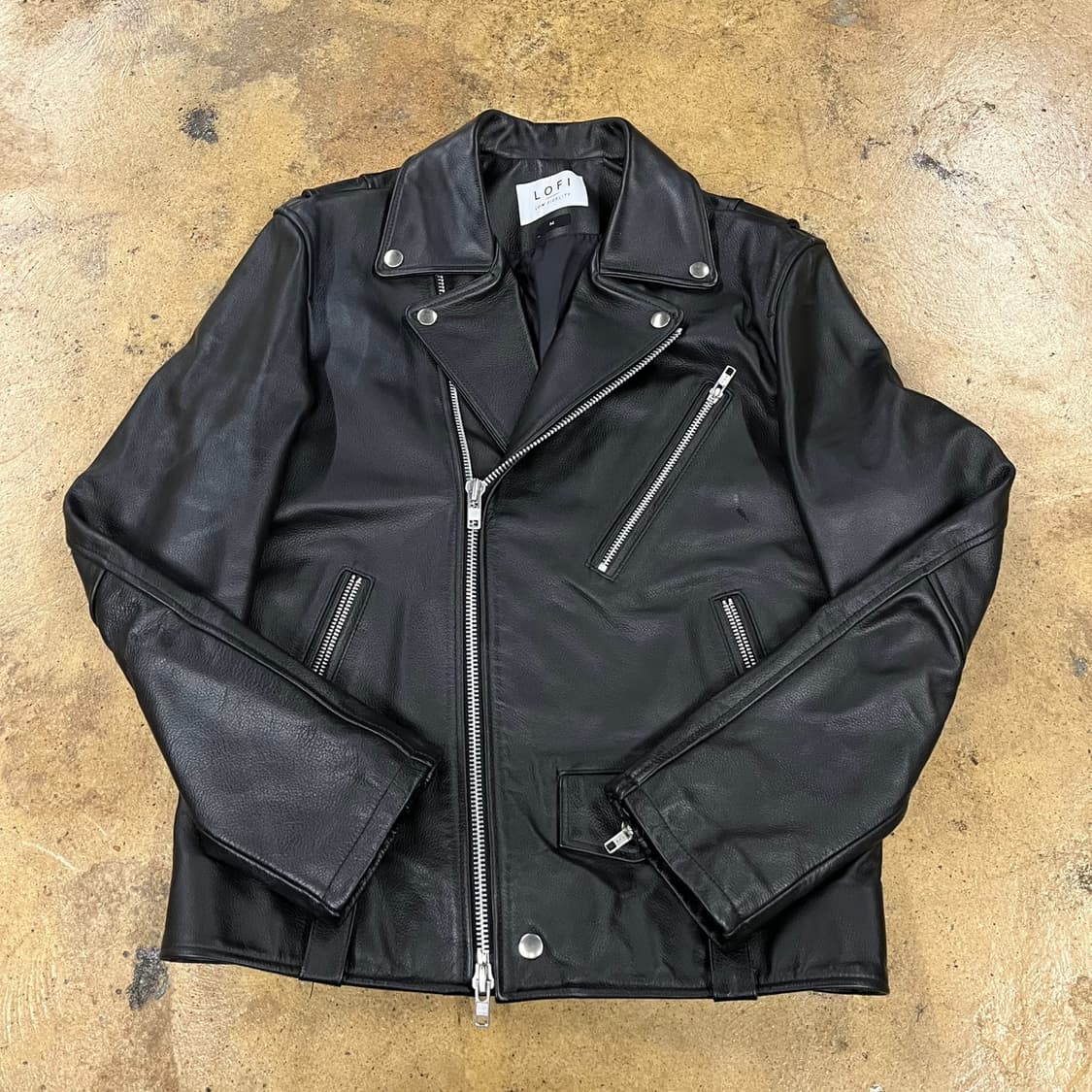 [정품/M] LOFI 로파이 소가죽 블랙 레더 자켓 b8 상품이미지2