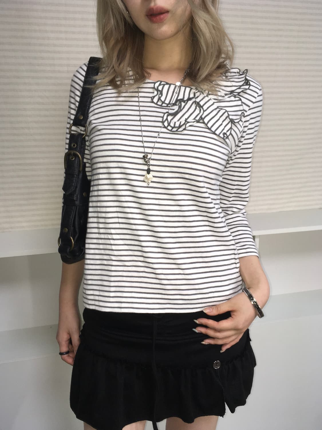 jpn vintage ribbon stripe t-shirt 상품이미지1