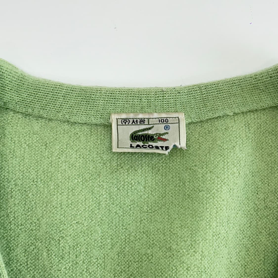 Lacoste 라코스테 라이트그린 니트 가디건  상품이미지6