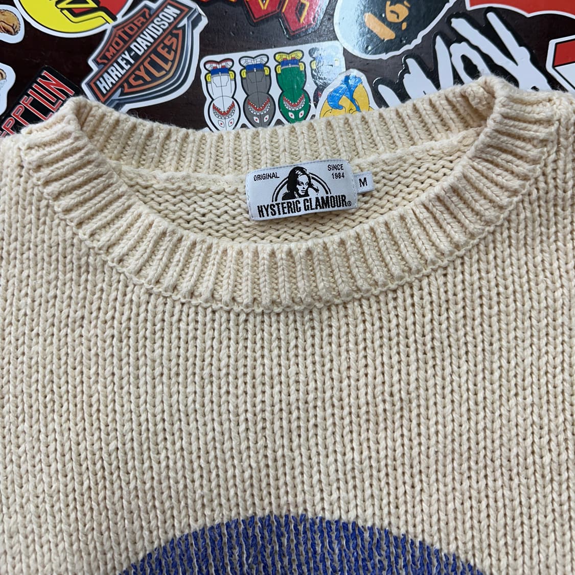 히스테릭 글래머 코튼 니트 스웨터 M 상품이미지5
