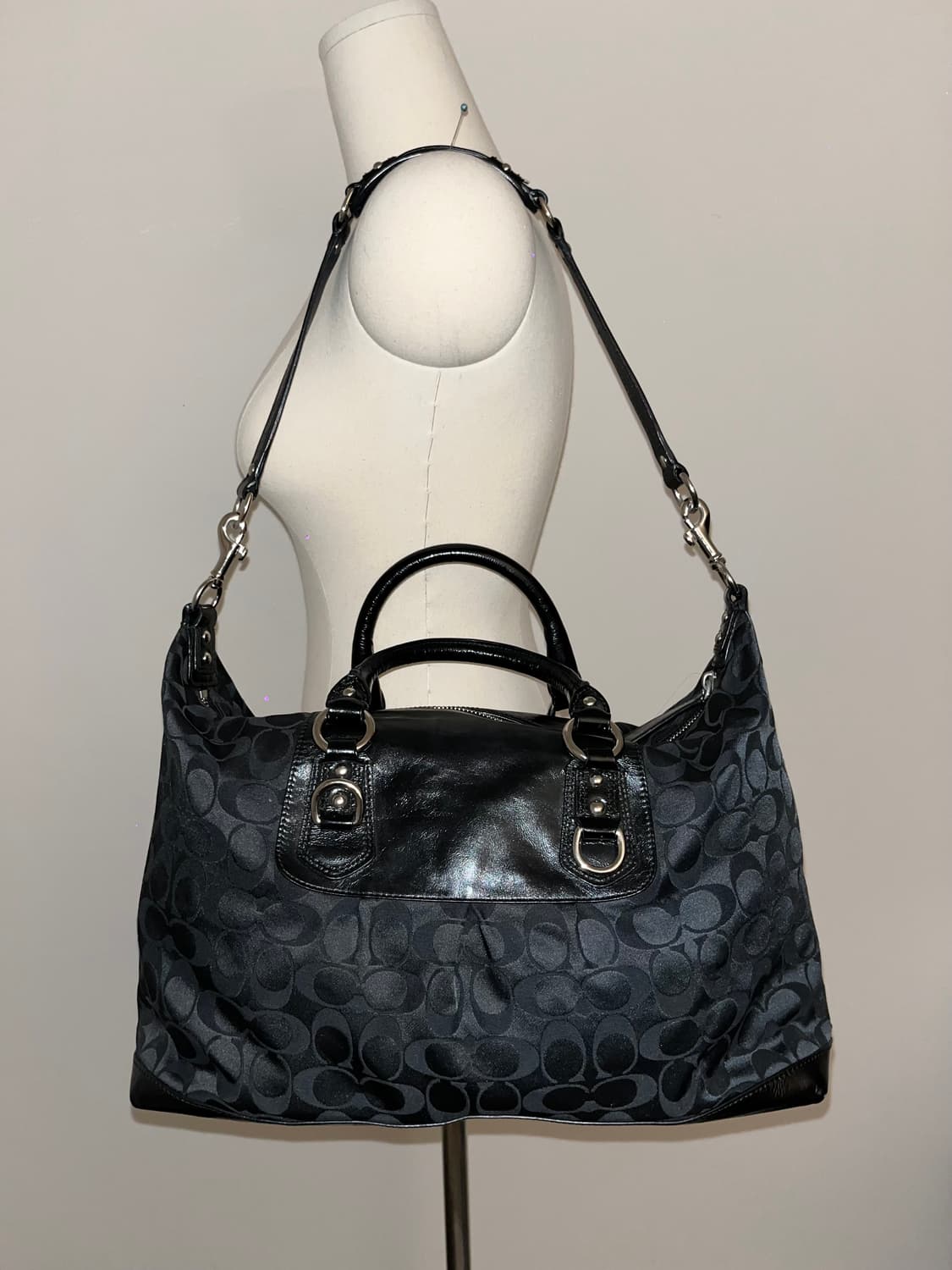 📦90s Coach All Black shoulder bag 상품이미지5