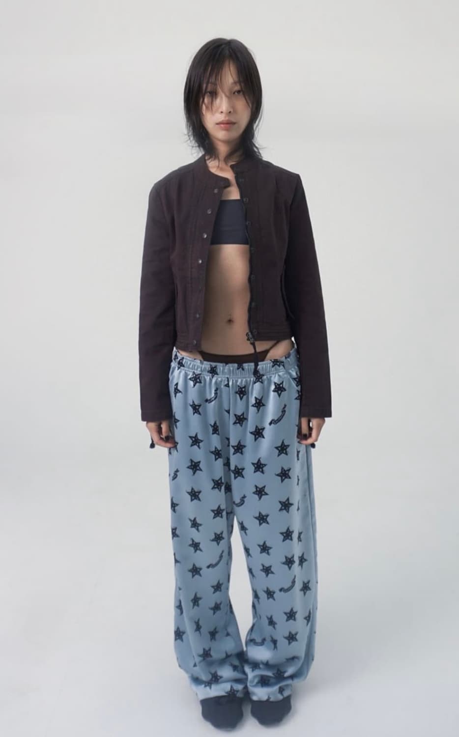 라라미미 star satin pants 하늘색 프리사이즈 상품이미지1