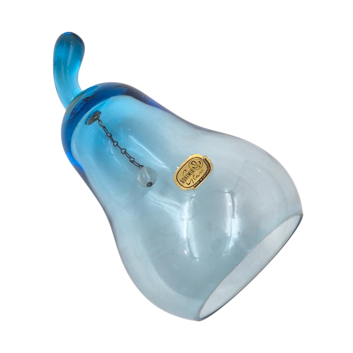 80s 체코 보헤미아 서양배 글라스 벨 상품이미지3