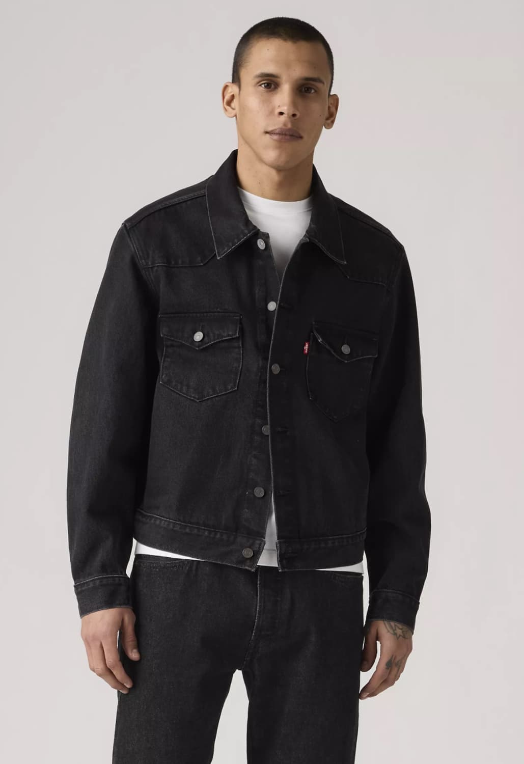 리바이스 웨스턴 트러커, 블랙 데님 L 사이즈 상품이미지2