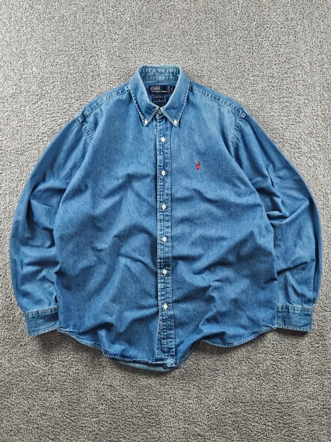 80's 폴로랄프로렌 베이직 데님 셔츠 ( L ) / 10845 상품이미지1