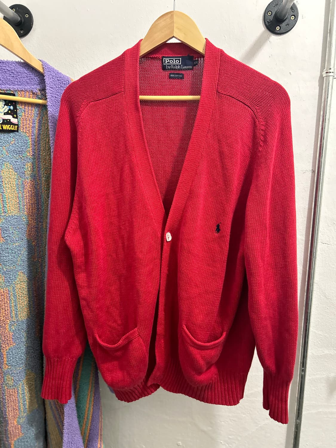 폴로 랄프로렌 가디건 레드 상품이미지6