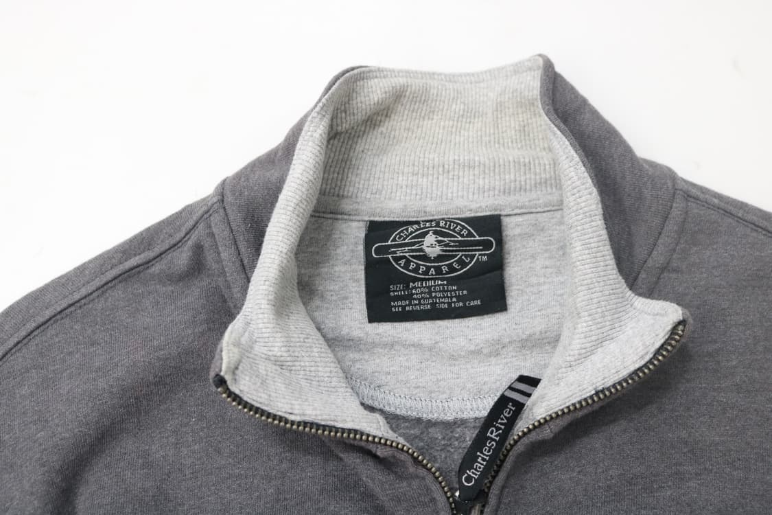 찰스리버 빈티지 배색 시보리 하이넥 집업 스웨트셔츠 (M) 상품이미지5
