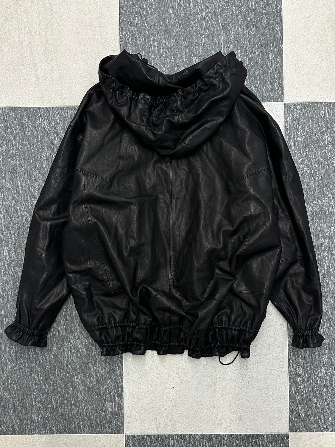ROBO 램스킨 셔링 후드 레더 자켓  상품이미지2