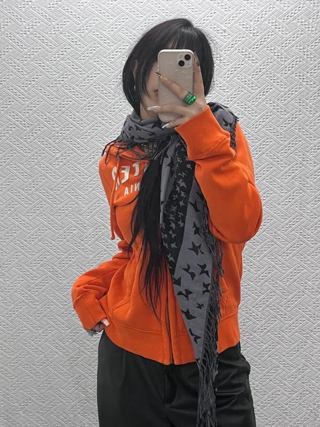 빈티지 Y2K 스트릿 히피 케이프 숄 머플러 C08037 상품이미지2