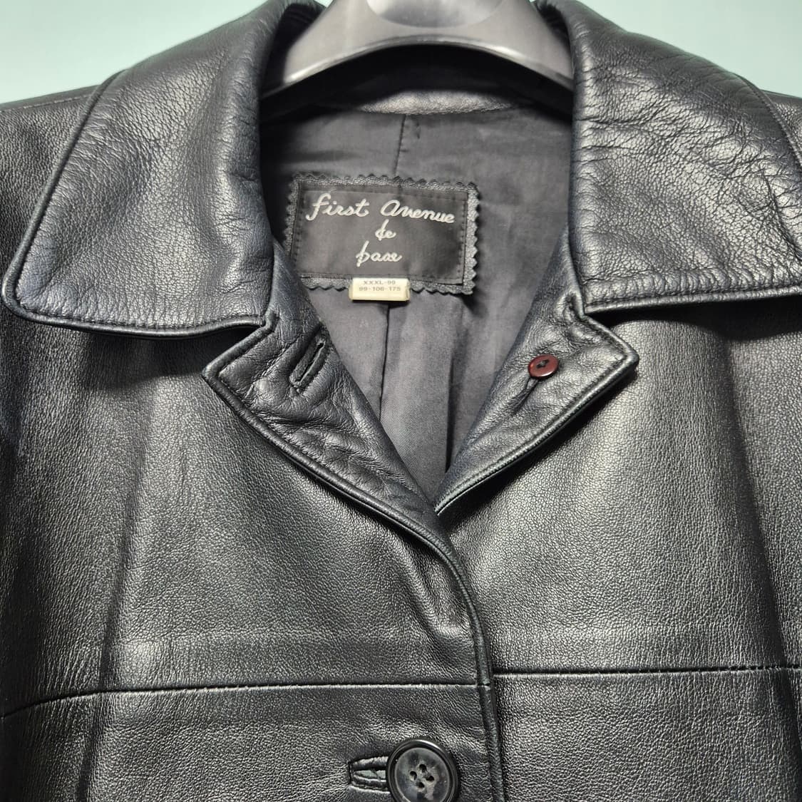 90's 빈티지 양가죽 레더 카코트 상품이미지4