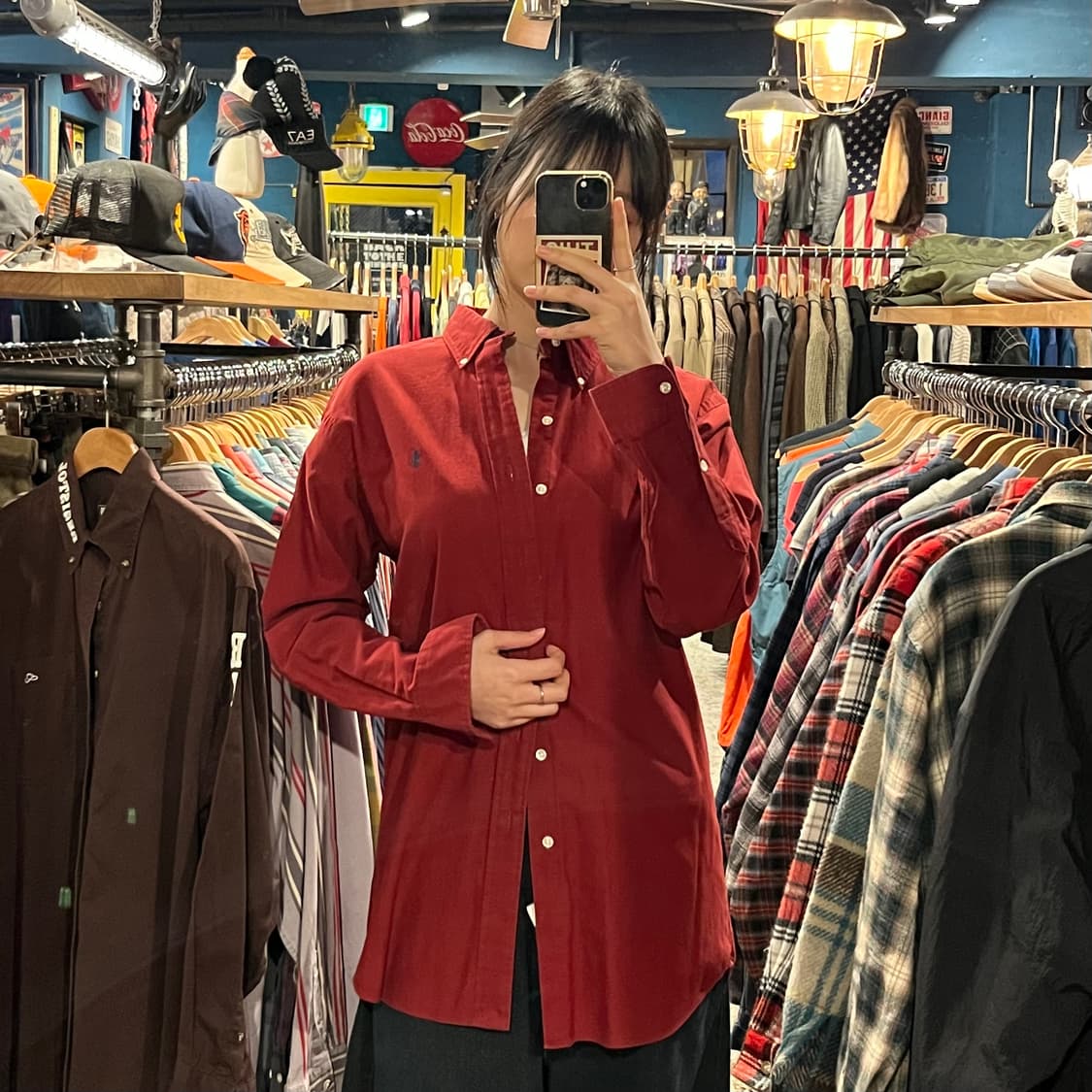 POLO 폴로 레드 코튼 긴팔 셔츠 상품이미지2