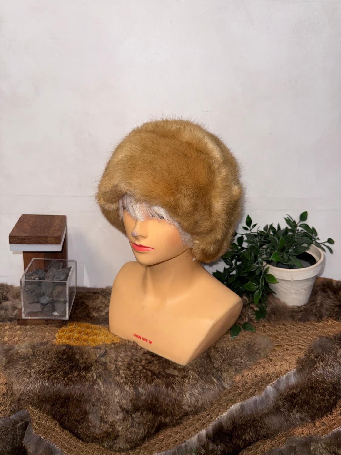 Mixed brown faux fur eskimo hat 상품이미지1
