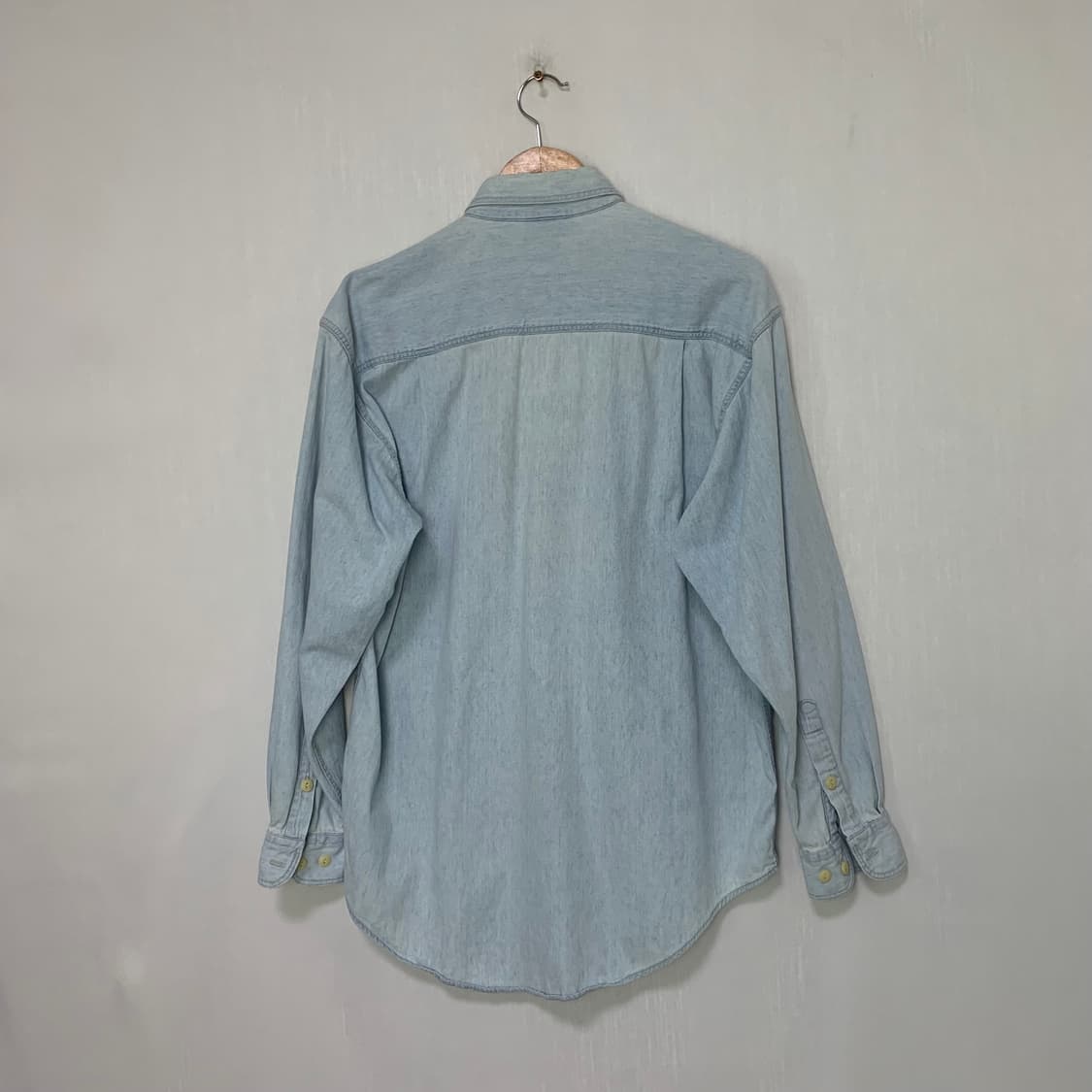 DKNY 연청 워싱 데님 셔츠 청남방 M 남녀공용 빈티지 00s 상품이미지5